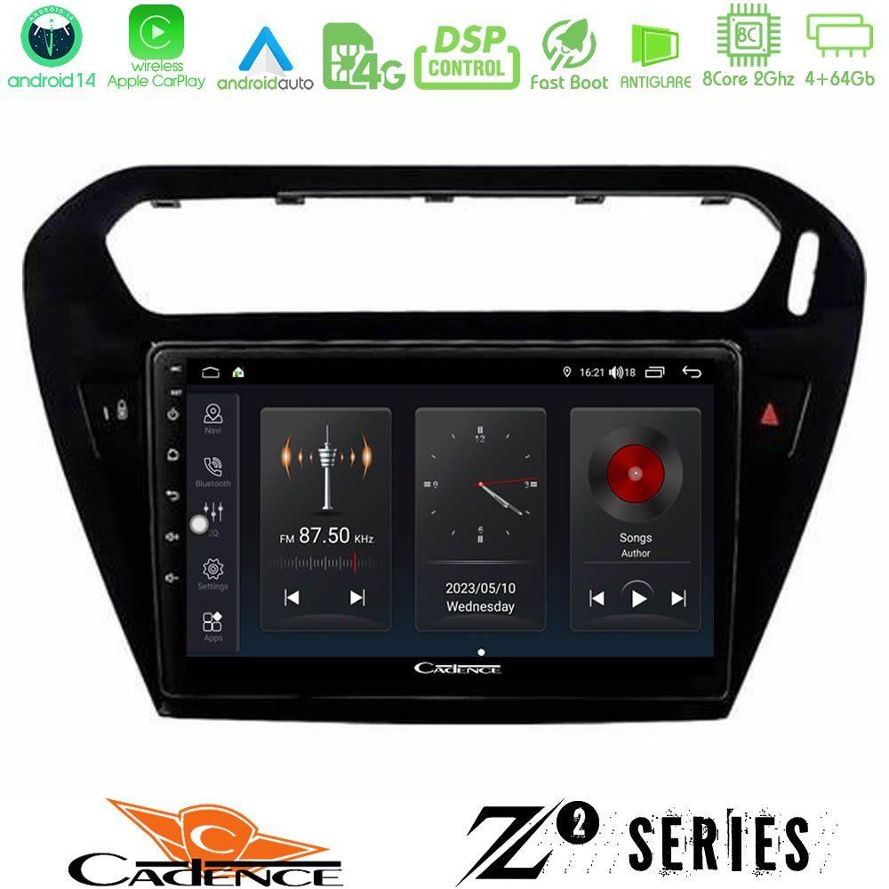 Cadence Z2 Series 8Core Android14 4+64GB  Citroen C-Elysee / Peugeot 301 Navigation Multimedia Tablet 9" Με Carplay & Android Auto (Μαύρο)) - U-Z2-CT0070BL
