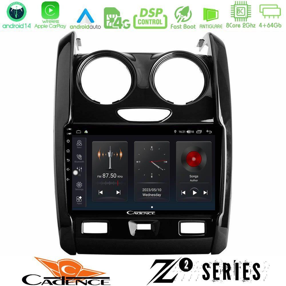 Cadence Z2 Series 8Core Android14 4+64GB  Dacia Duster 2014-2018 Navigation Multimedia Tablet 9" Με Carplay & Android Auto - U-Z2-DC0430