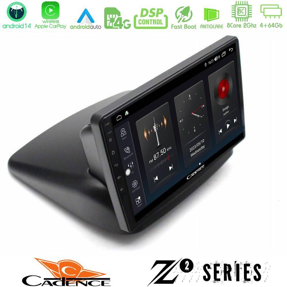 Cadence Z2 Series 8Core Android14 4+64GB  Fiat Doblo 2002-2009 Navigation Multimedia Tablet 10" Με Carplay & Android Auto - U-Z2-FT1892