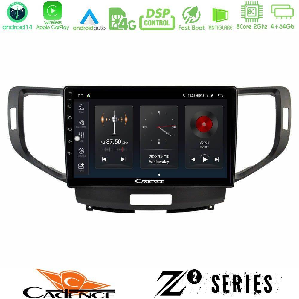 Cadence Z2 Series 8Core Android14 4+64GB  Honda Accord 2008-2015 Navigation Multimedia Tablet 9" Με Carplay & Android Auto - U-Z2-HD1013