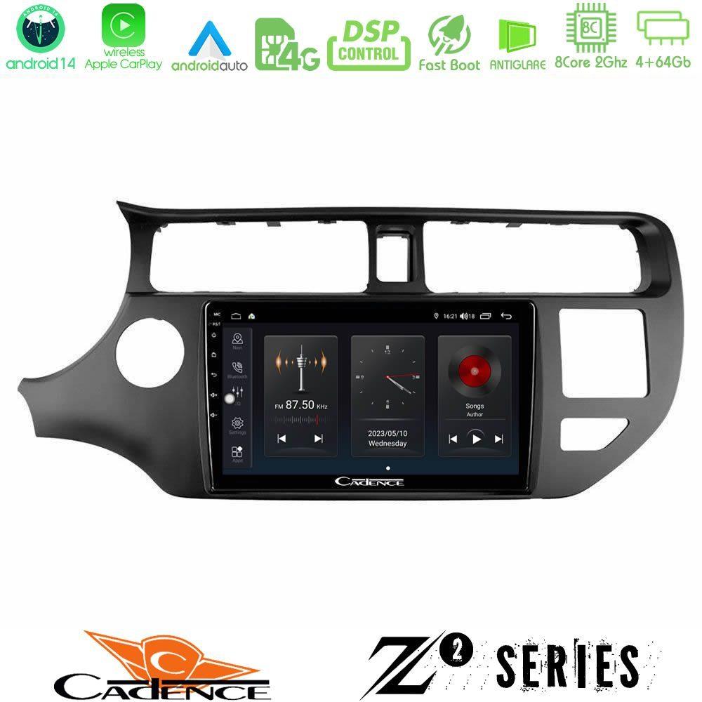 Cadence Z2 Series 8Core Android14 4+64GB  Kia Rio 2011-2015 Navigation Multimedia Tablet 9" Με Carplay & Android Auto - U-Z2-KI0552