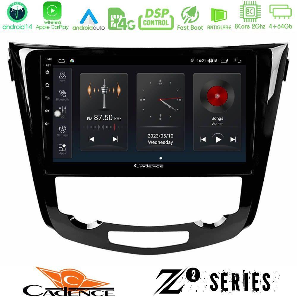 Cadence Z2 Series 8Core Android14 4+64GB  Nissan Qashqai J11 (AUTO A/C) Navigation Multimedia Tablet 10" Με Carplay & Android Auto - U-Z2-NS0004A