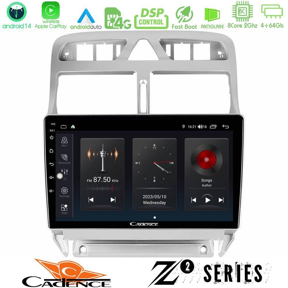 Cadence Z2 Series 8Core Android14 4+64GB  Peugeot 307 2002-2008 Navigation Multimedia Tablet 9" Με Carplay & Android Auto - U-Z2-PG0655