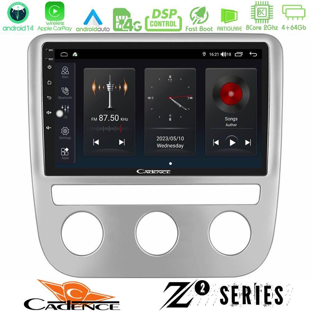 Cadence Z2 Series 8Core Android14 4+64GB  VW Scirocco 2008-2014 Navigation Multimedia Tablet 9" Με Carplay & Android Auto - U-Z2-VW0084