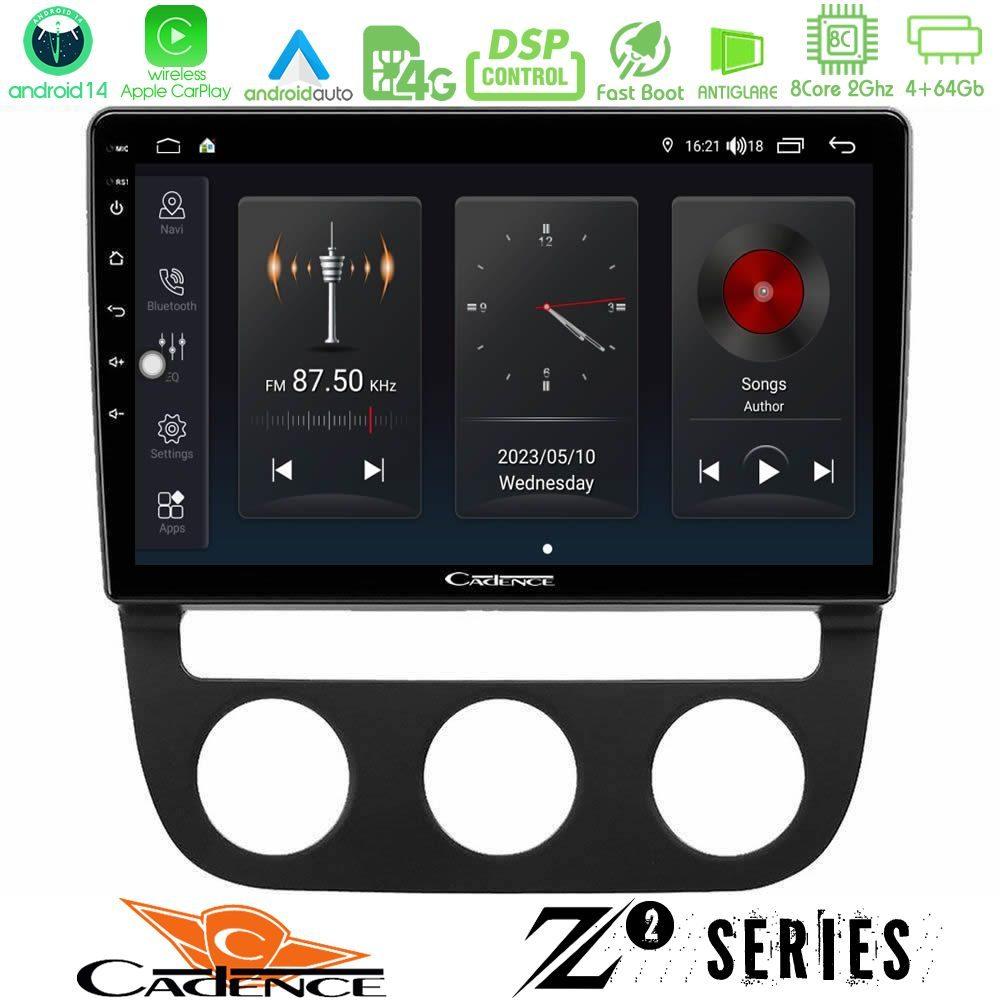 Cadence Z2 Series 8Core Android14 4+64GB  VW Jetta Navigation Multimedia Tablet 10" Με Carplay & Android Auto - U-Z2-VW0394