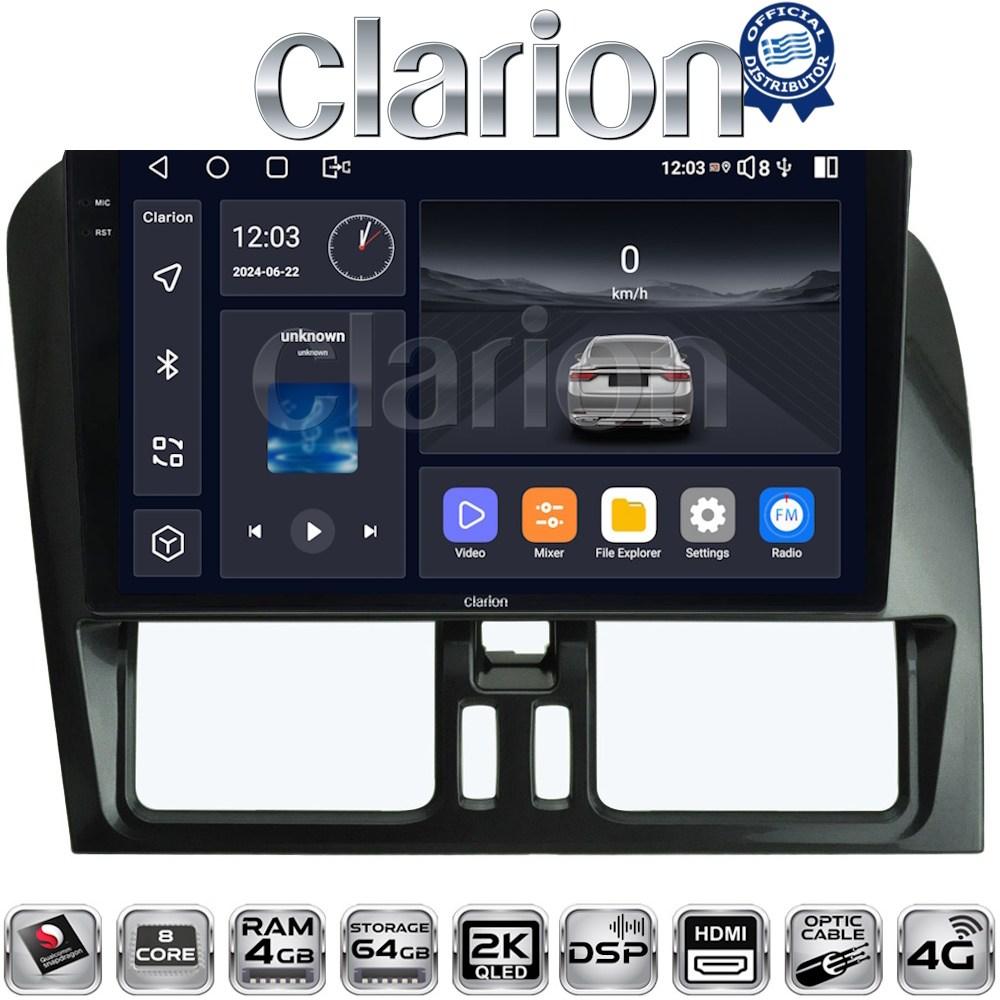 CLARION GL74390 Οθόνη OEM Multimedia Αυτοκινήτου για VOLVO XC60 2009-2017 (CarPlay/AndroidAuto/BT/GPS/WIFI/GPRS)