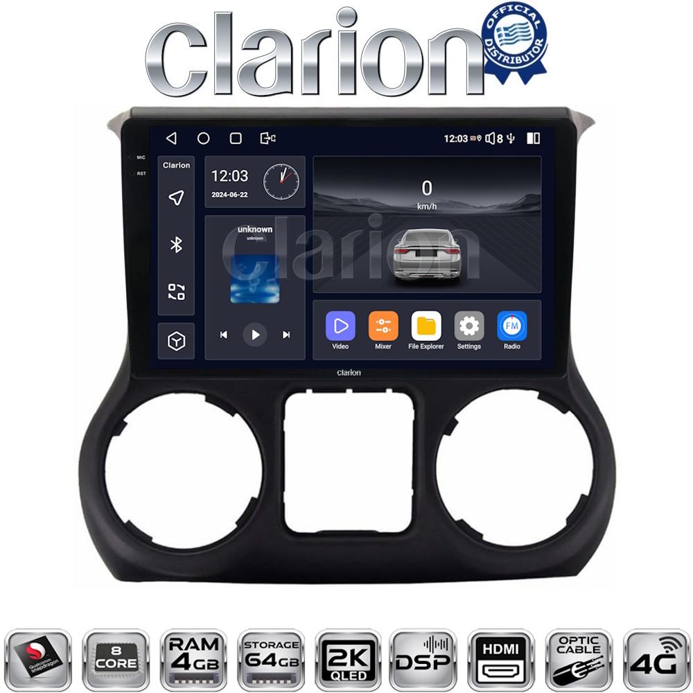 CLARION GL74745B Οθόνη OEM Multimedia Αυτοκινήτου για Jeep Wrangler 2011 > 2017 (CarPlay/AndroidAuto/BT/GPS/WIFI/GPRS)