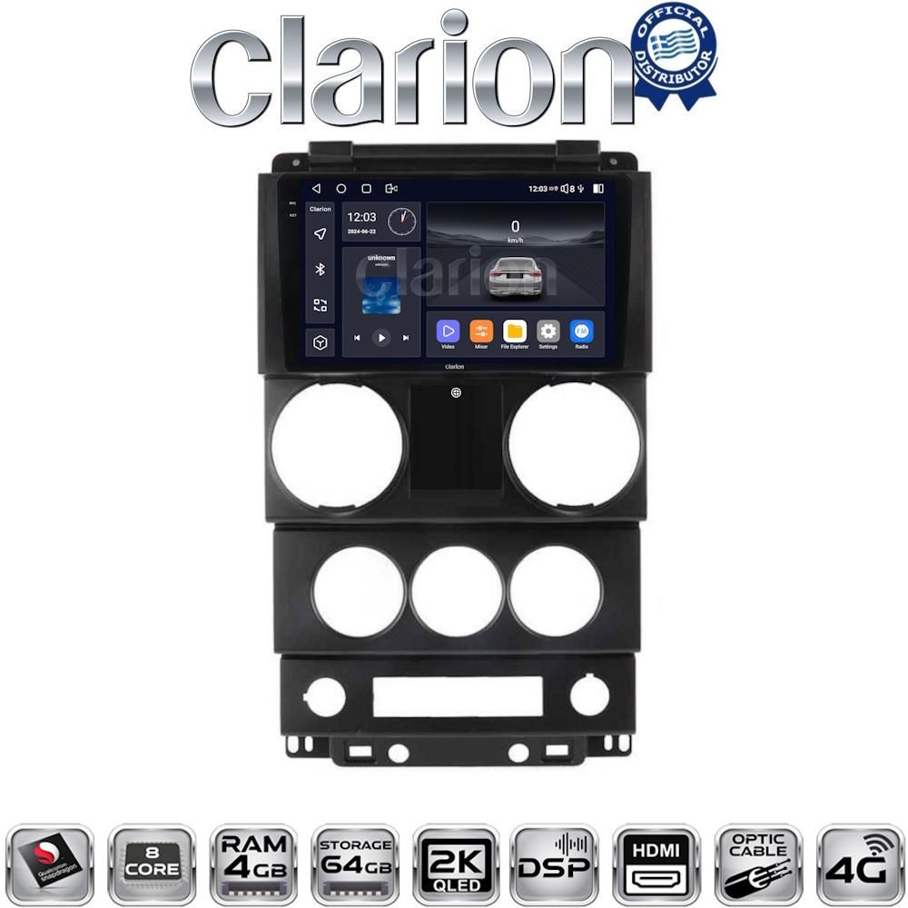CLARION GL74748C Οθόνη OEM Multimedia Αυτοκινήτου για Jeep Wrangler 2007 > 2011 (CarPlay/AndroidAuto/BT/GPS/WIFI/GPRS)