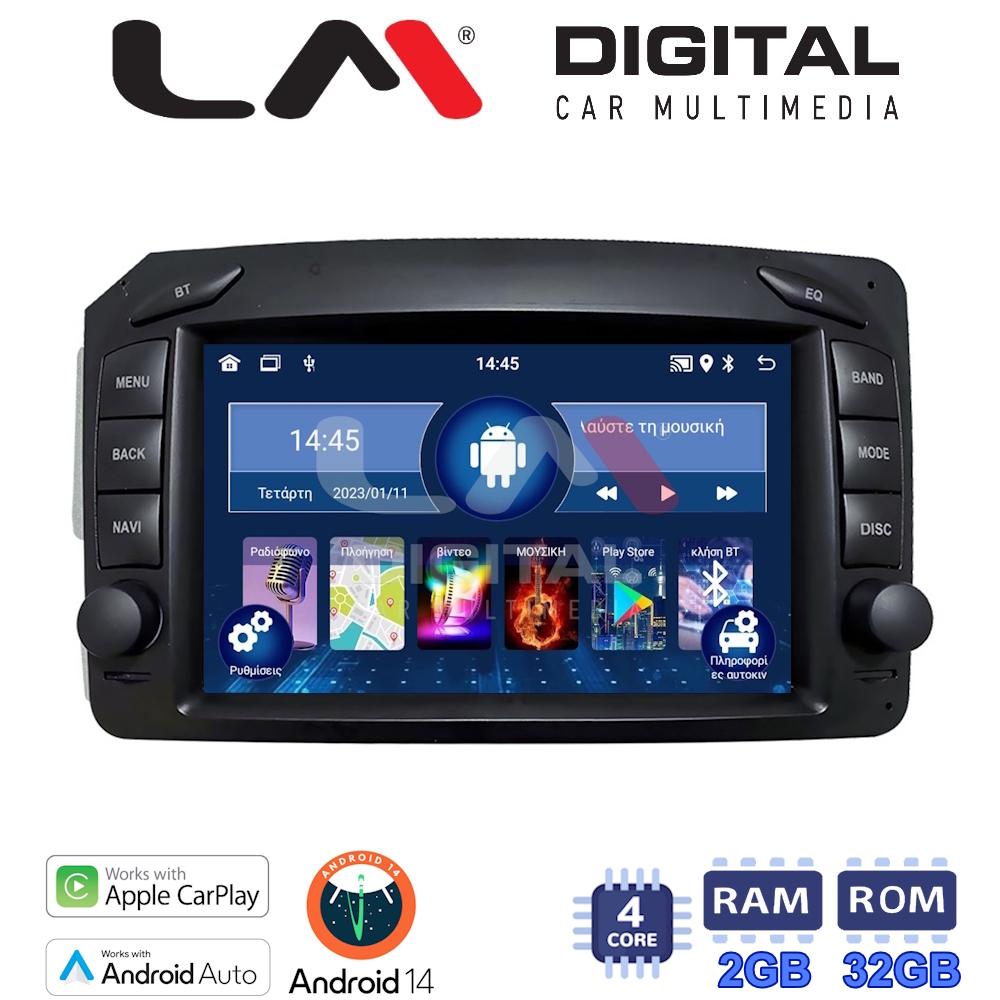 LM Digital - LM V4171 GPS Οθόνη OEM Multimedia Αυτοκινήτου για MERCEDES C (W203) - CLK (W208) 1999 > 2003 (CarPlay/AndroidAuto/BT/GPS/WIFI/GPRS)