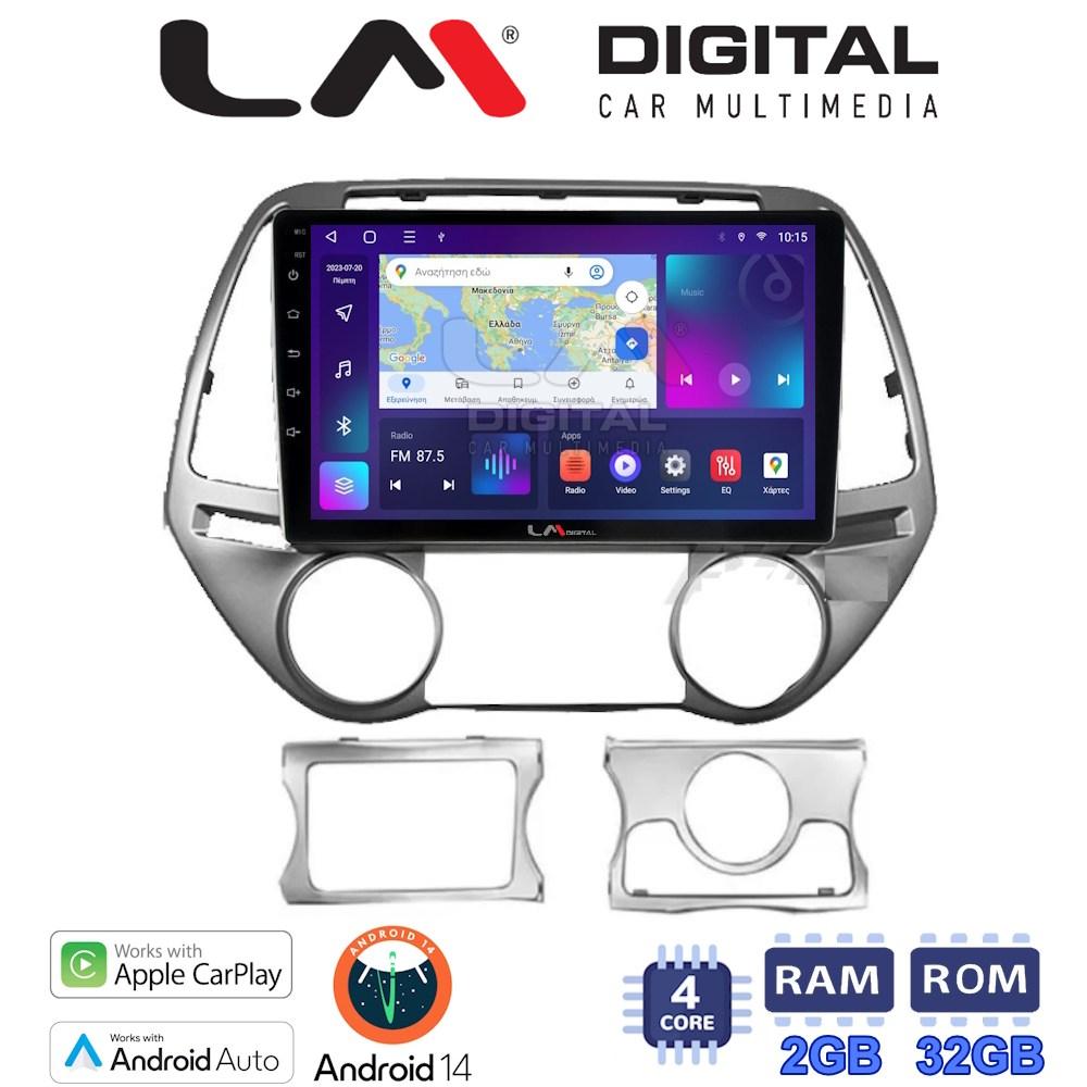 LM Digital - LM ZN4839 GPS Οθόνη OEM Multimedia Αυτοκινήτου για HYUNDAI i20 2008>2013 (CarPlay/AndroidAuto/BT/GPS/WIFI/GPRS)