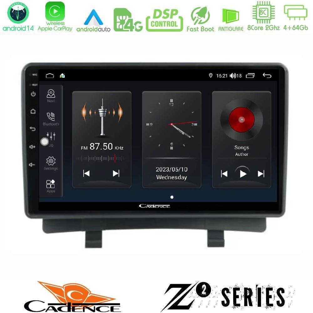 Cadence Z2 Series 8Core Android14 4+64GB Opel Zafira Navigation Multimedia Tablet 9" Με Carplay & Android Auto - U-Z2-OP2868