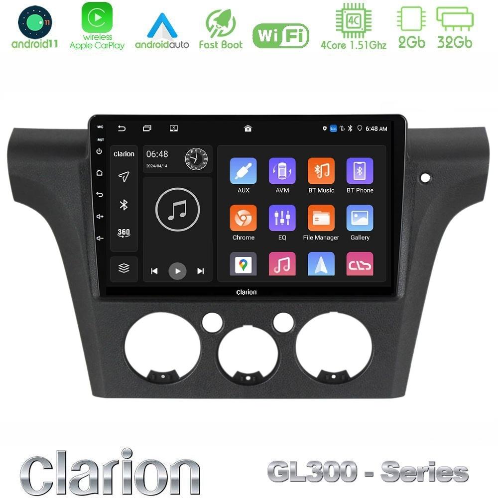 Clarion GL300 Series 4Core Android11 2+32GB Mitsubishi Outlander 2002 – 2007 Navigation Multimedia Tablet 9" Με Carplay & Android Auto - U-GL3-MT3004