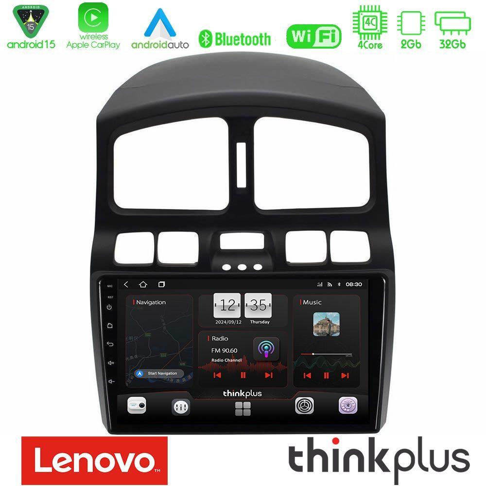Lenovo Thinkplus Series 4Core Android15 2+32GB Hyundai Santa Fe 2000-2006 Navigation Multimedia Tablet 9" Με Carplay & Android Auto - U-SQZ-HY0911