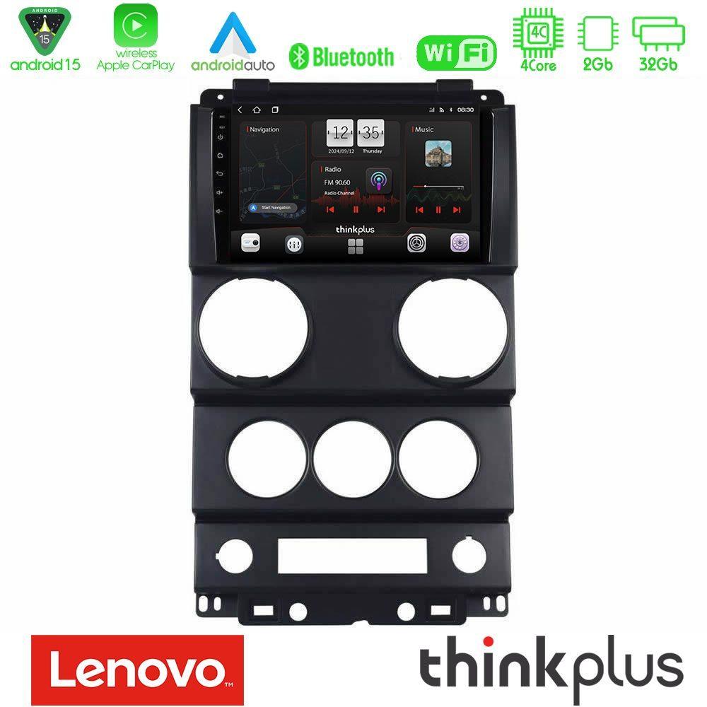 Lenovo Thinkplus Series 4Core Android15 2+32GB  Jeep Wrangler 2Door 2008-2010 Navigation Multimedia Tablet 9" Με Carplay & Android Auto - U-SQZ-JP1037