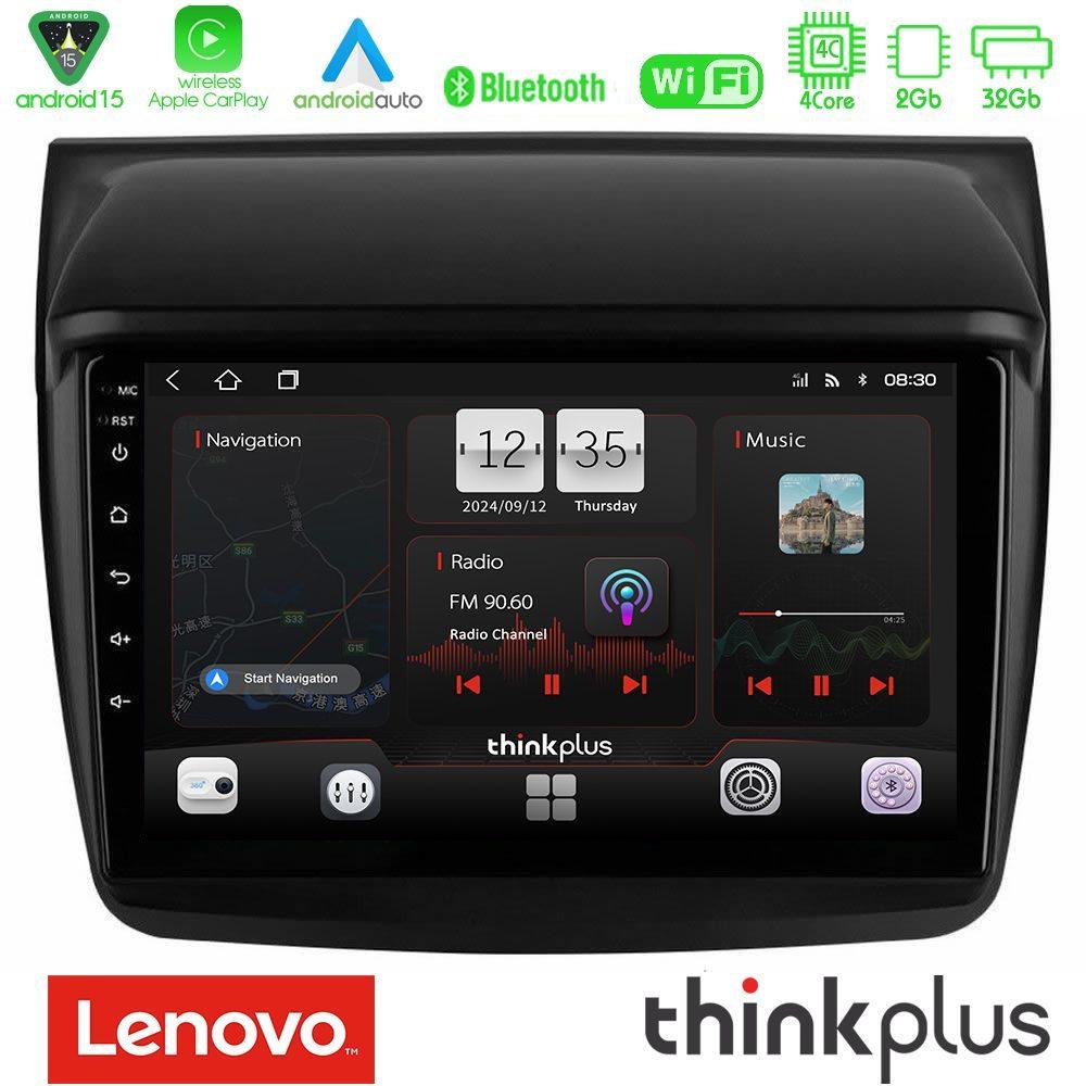 Lenovo Thinkplus Series 4Core Android15 2+32GB  Mitsubishi L200 Navigation Multimedia Tablet 9" Με Carplay & Android Auto - U-SQZ-MT0314