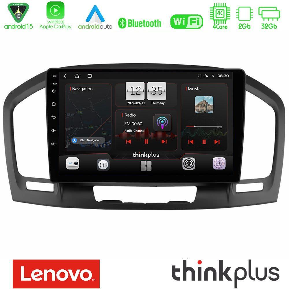Lenovo Thinkplus Series 4Core Android15 2+32GB  Opel Insignia 2008-2013 Navigation Multimedia Tablet 9" Με Carplay & Android Auto - U-SQZ-OP0462