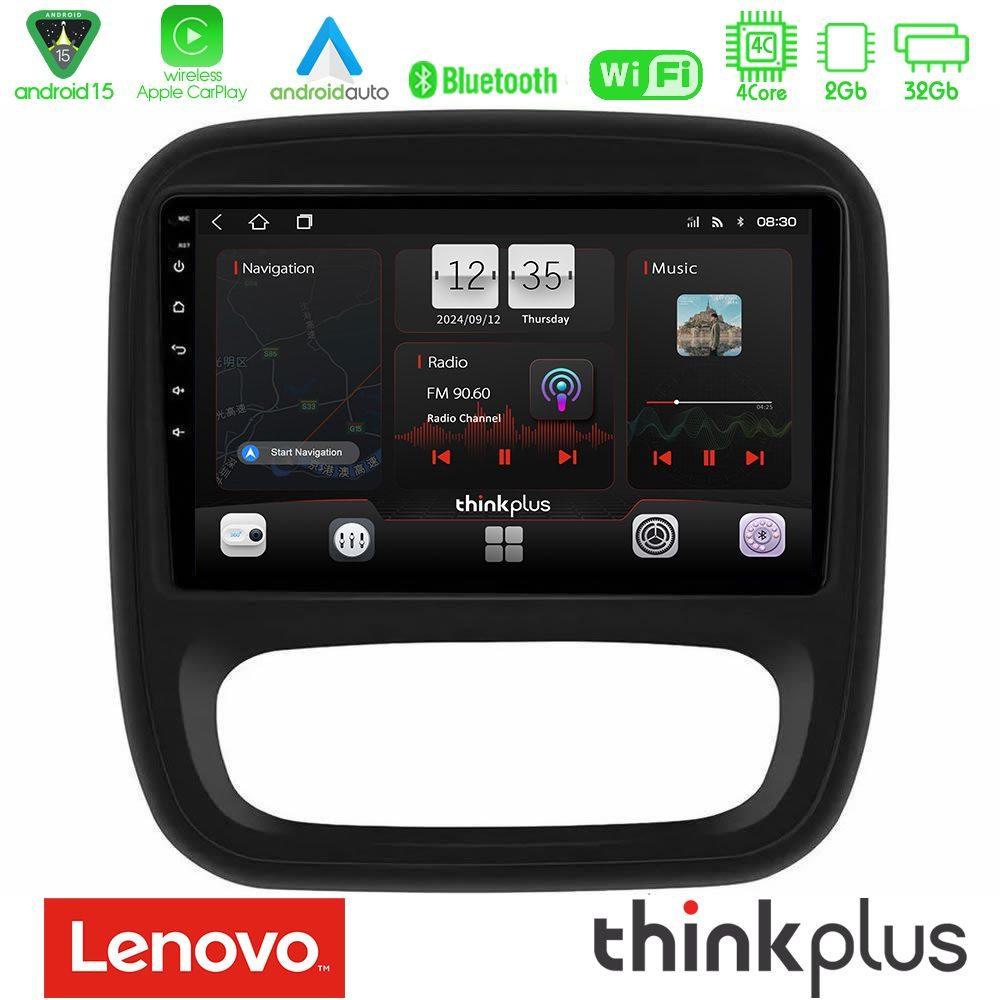 Lenovo Thinkplus Series 4Core Android15 2+32GB  Renault/Nissan/Opel/Fiat Navigation Multimedia Tablet 9" Με Carplay & Android Auto - U-SQZ-RN1102