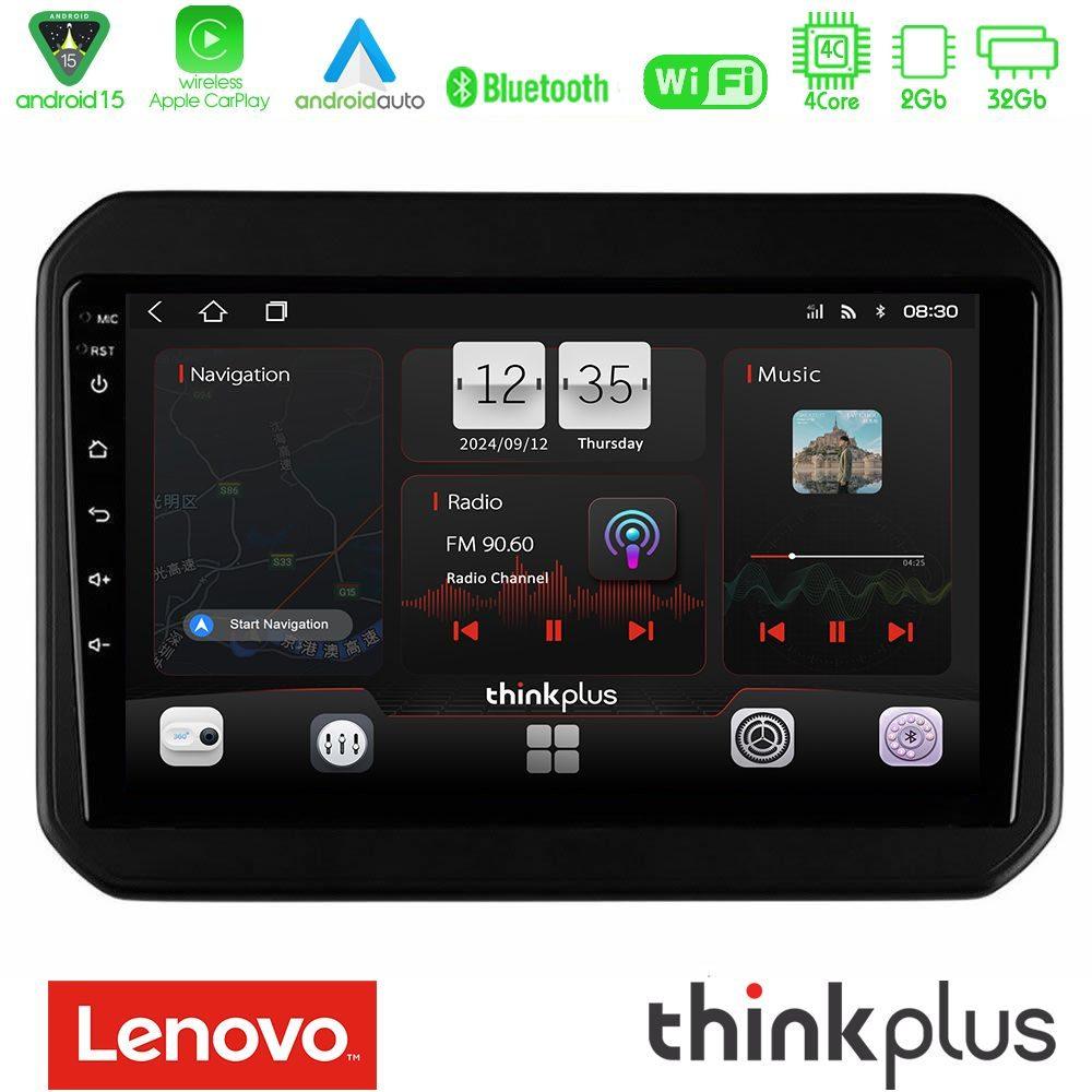 Lenovo Thinkplus Series 4Core Android15 2+32GB  Suzuki Ignis Navigation Multimedia Tablet 9" Με Carplay & Android Auto - U-SQZ-SZ580