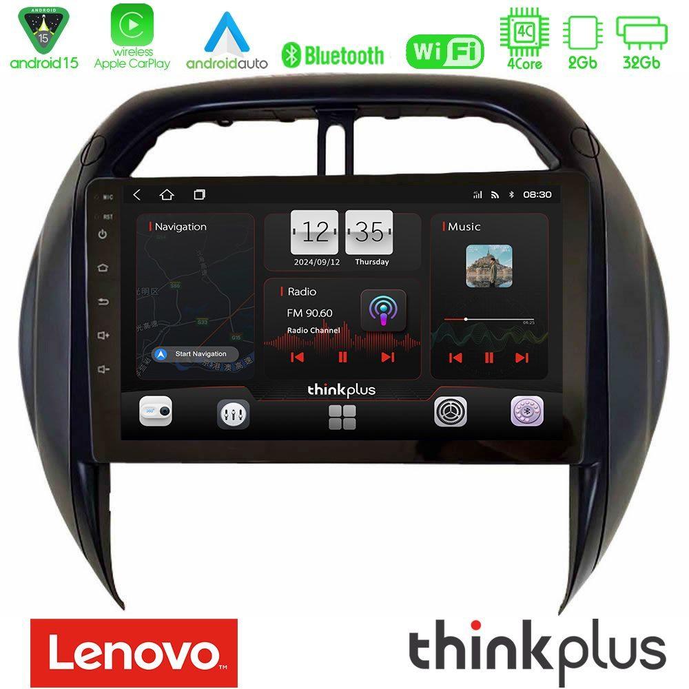 Lenovo Thinkplus Series 4Core Android15 2+32GB  Toyota RAV4 2001-2005 (Auto A/C) Navigation Multimedia Tablet 9" Με Carplay & Android Auto - U-SQZ-TY1315