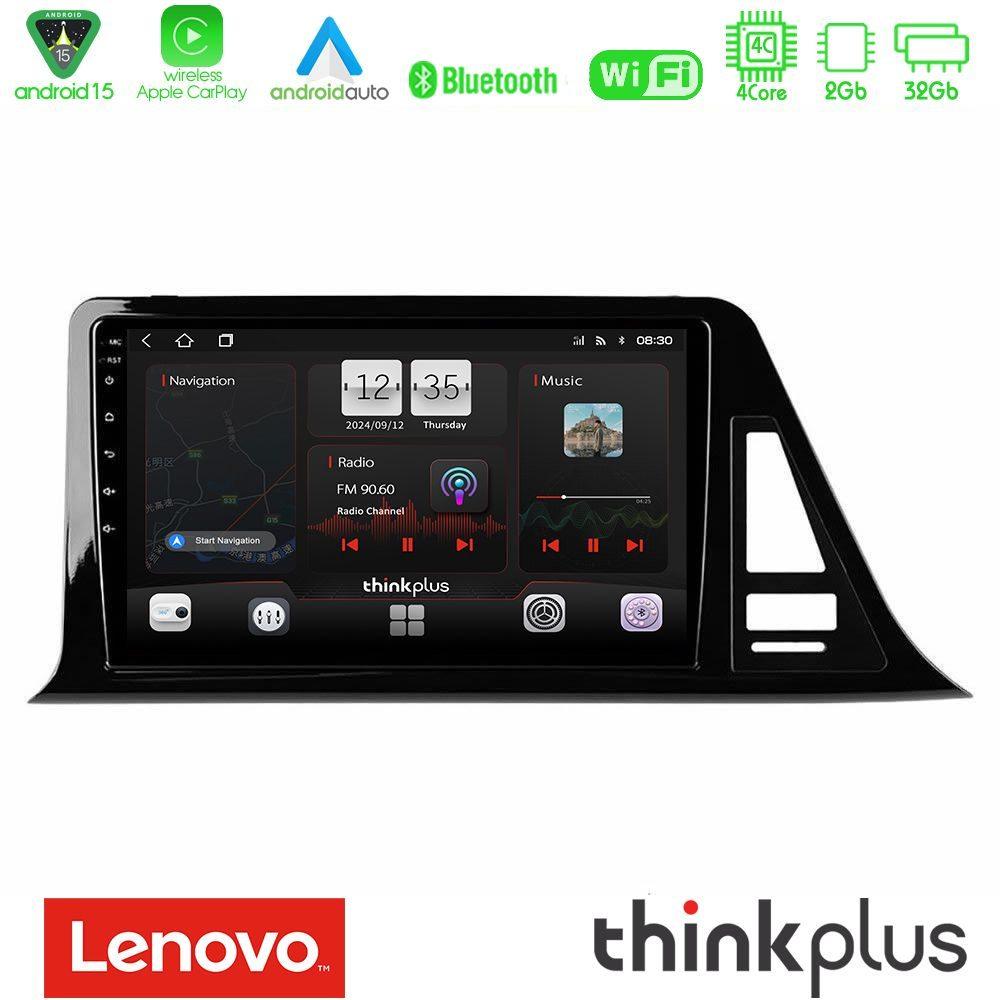 Lenovo Thinkplus Series 4Core Android15 2+32GB  Toyota CH-R (Χωρίς Εργ.Οθόνη) Navigation Multimedia Tablet 9"  Με Carplay & Android Auto - U-SQZ-TY0301