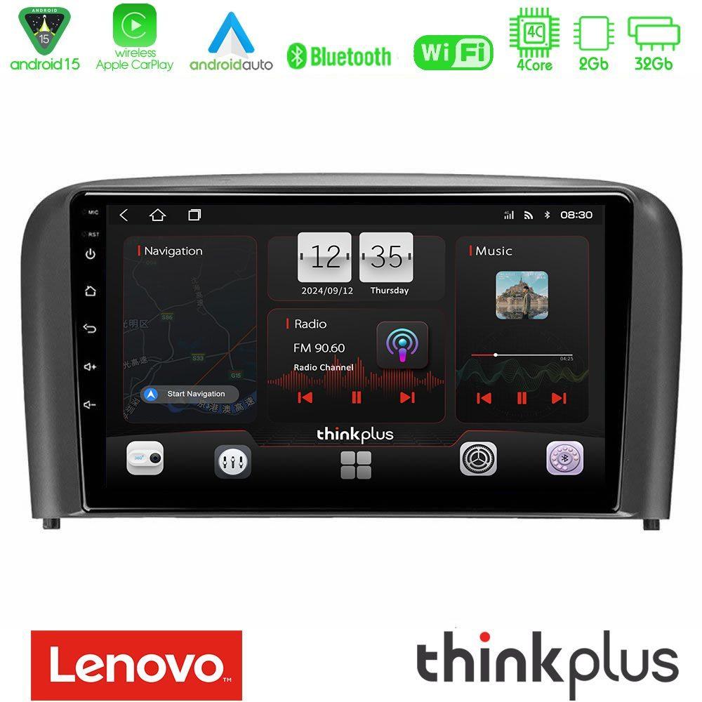 Lenovo Thinkplus Series 4Core Android15 2+32GB  Volvo S80 1998-2006 Navigation Multimedia Tablet 9" Με Carplay & Android Auto - U-SQZ-VL0971