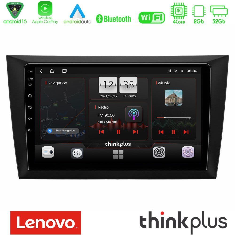 Lenovo Thinkplus Series 4Core Android15 2+32GB  Vw Golf 6 Navigation Multimedia Tablet 9" Με Carplay & Android Auto - U-SQZ-VW0999
