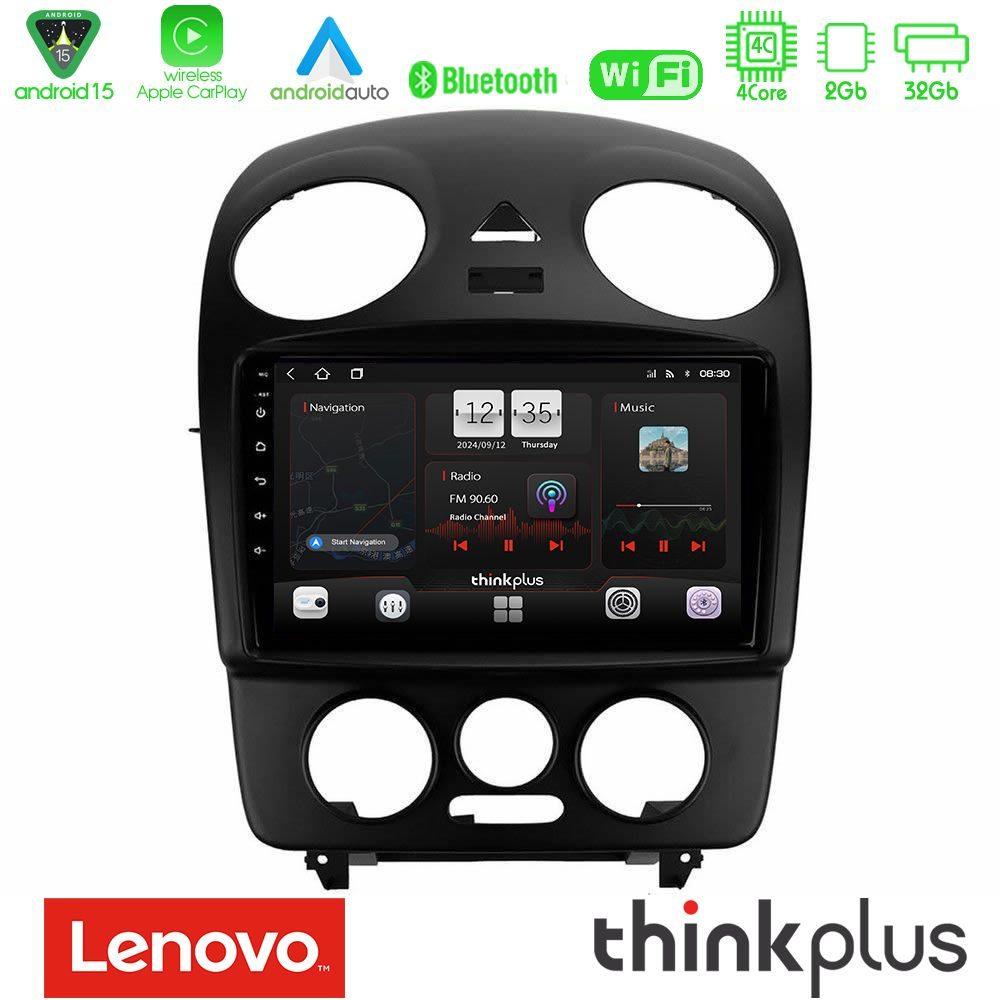 Lenovo Thinkplus Series 4Core Android15 2+32GB  VW Beetle Navigation Multimedia Tablet 9" Με Carplay & Android Auto - U-SQZ-VW1059