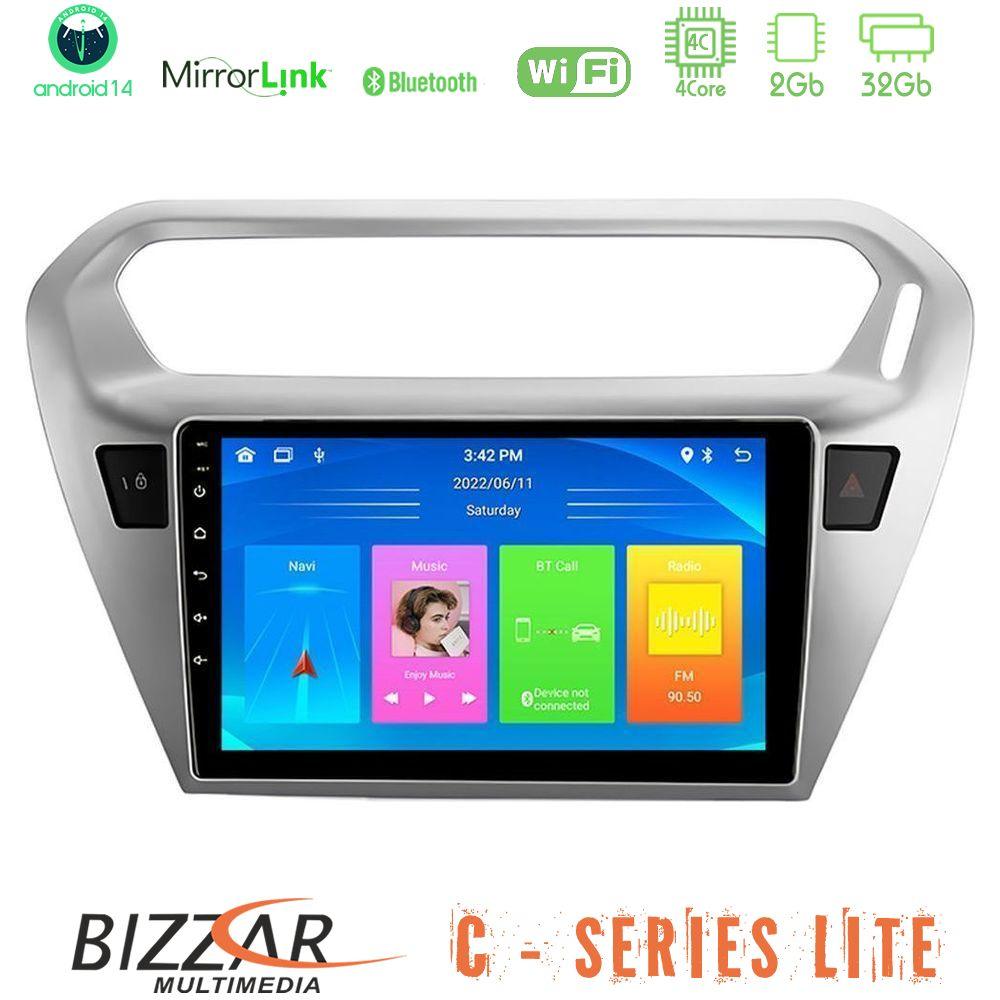 Bizzar C Series Lite 4Core Android14 2+32GB Citroën C-Elysée / Peugeot 301 Navigation Multimedia Tablet 9" - U-C-CT0070