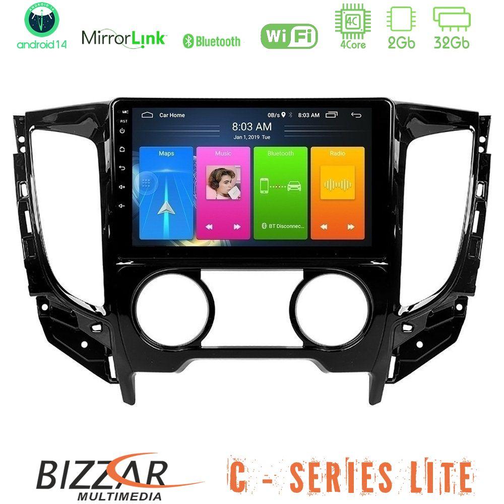Bizzar C Series Lite 4Core Android14 2+32GB  Mitsubishi L200 2016-> amp; Fiat Fullback (Manual A/C) Navigation Multimedia Tablet 9" - U-C-MT0620