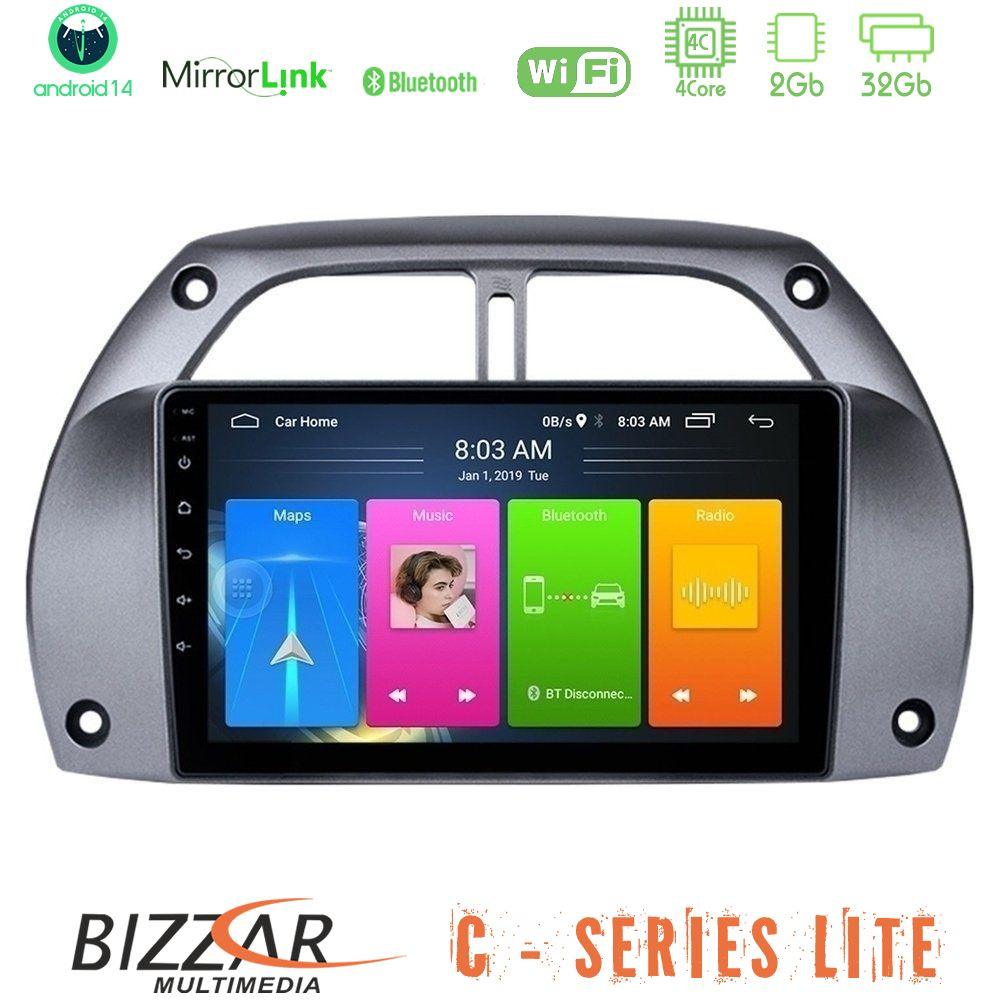 Bizzar C Series Lite 4Core Android14 2+32GB  Toyota RAV4 2001 - 2006 Navigation Multimedia Tablet 9" - U-C-TY0953