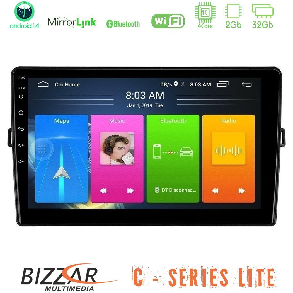 Bizzar C Series Lite 4Core Android14 2+32GB Toyota Auris Navigation Multimedia Tablet 10" - U-C-TY472