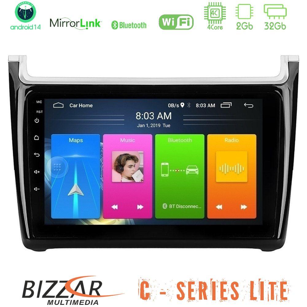 Bizzar C Series Lite 4Core Android14 2+32GB  Vw Polo Navigation Multimedia Tablet 9" - U-C-VW6901PB