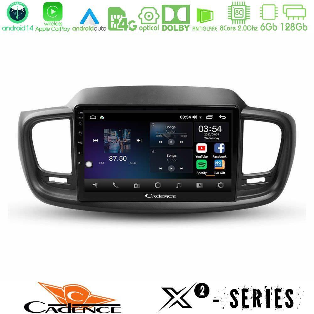 Cadence X2 Series 8Core Android14 6+128GB  Kia Sorento 2018-2021 Navigation Multimedia Tablet 9" - U-X2-KI0248