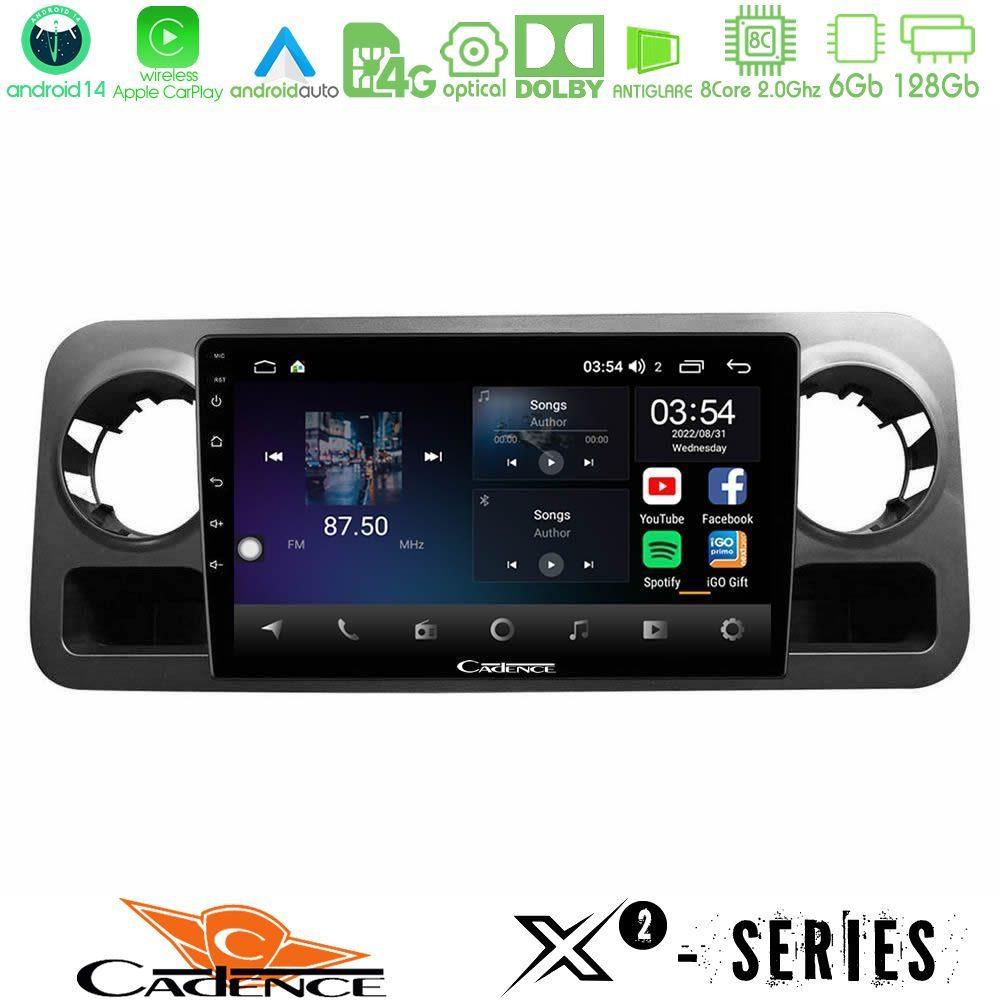 Cadence X2 Series 8Core Android14 6+128GB  Mercedes Sprinter W907 Navigation Multimedia Tablet 10" - U-X2-MB1463