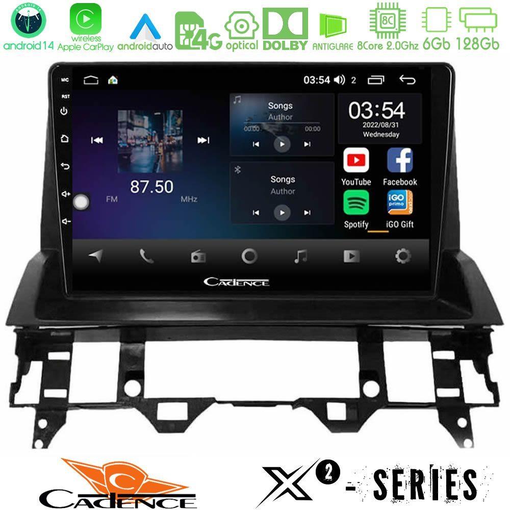 Cadence X2 Series 8Core Android14 6+128GB  Mazda6 2002-2006 Navigation Multimedia Tablet 10" - U-X2-MZ1213