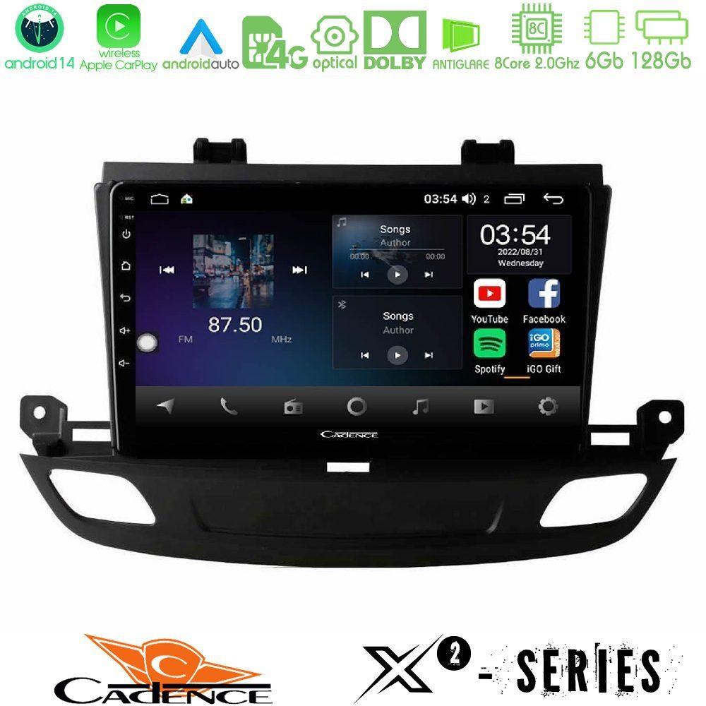 Cadence X2 Series 8Core Android14 6+128GB  Opel Insignia 2 2017-2020 Navigation Multimedia Tablet 9" - U-X2-OP1402