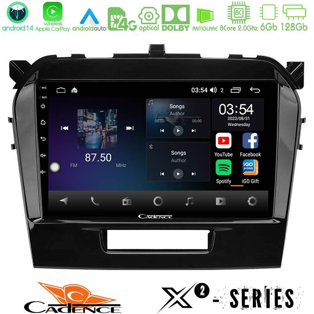 Cadence X2 Series 8Core Android14 6+128GB  Suzuki Vitara 2015-2021 Navigation Multimedia Tablet 9" - U-X2-SZ0162