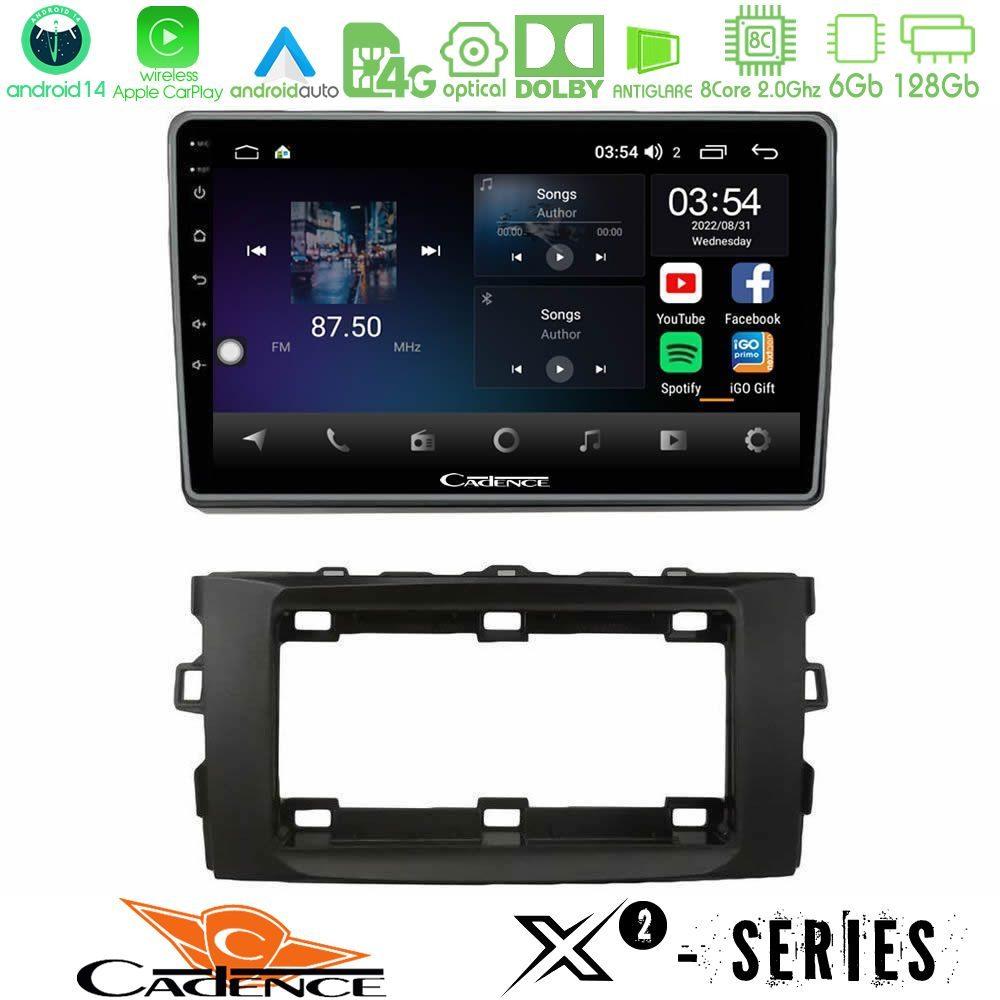 Cadence X2 Series 8Core Android14 6+128GB  Toyota Auris 2013-2016 Navigation Multimedia Tablet 10" - U-X2-TY1294