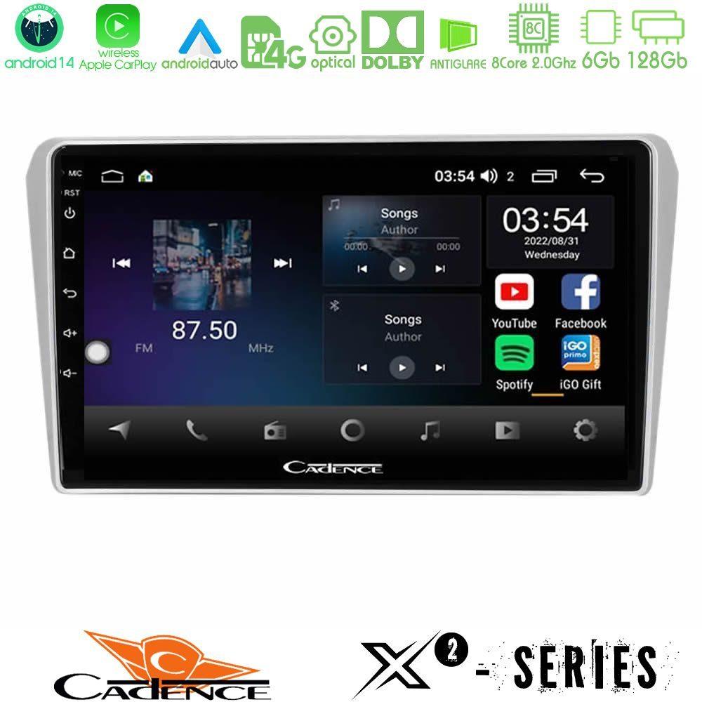 Cadence X2 Series 8Core Android14 6+128GB  Toyota Avensis T25 02/2003–2008 Navigation Multimedia Tablet 9" - U-X2-TY412N