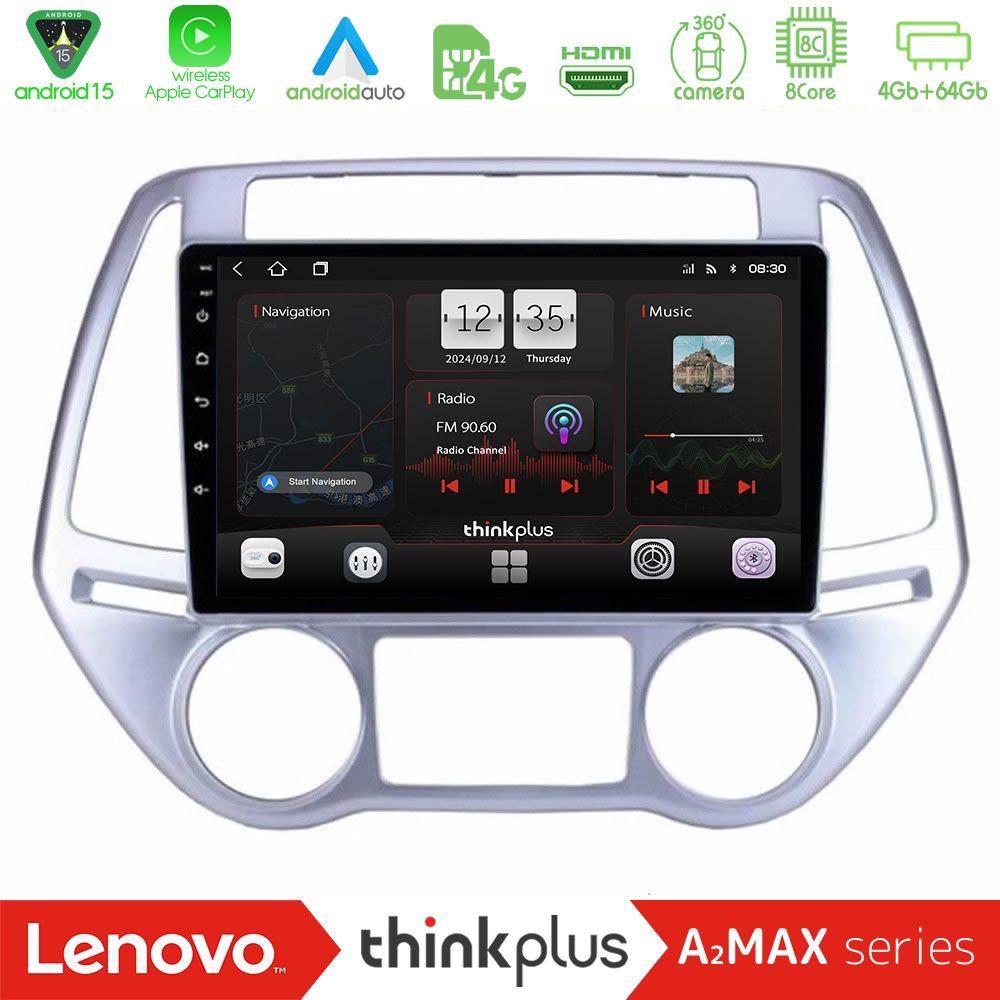 Lenovo Thinkplus A2MAX Series 8Core Android15 4+64GB  Hyundai i20 2012-2014 Navigation Multimedia Tablet 9" - U-SQY-HY0619
