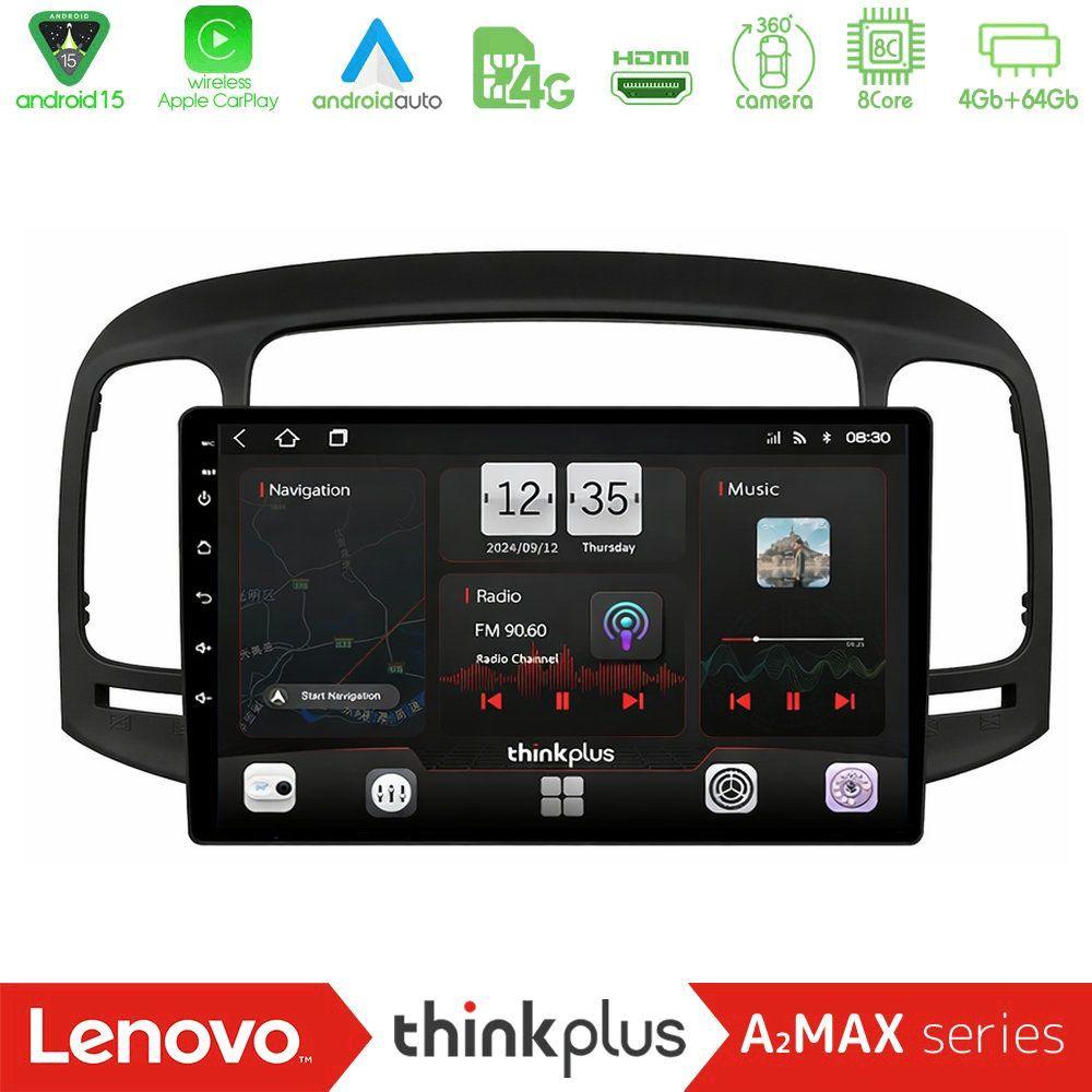 Lenovo Thinkplus A2MAX Series 8Core Android15 4+64GB  Hyundai Accent 2006-2011 Navigation Multimedia Tablet 9" - U-SQY-HY0711BL