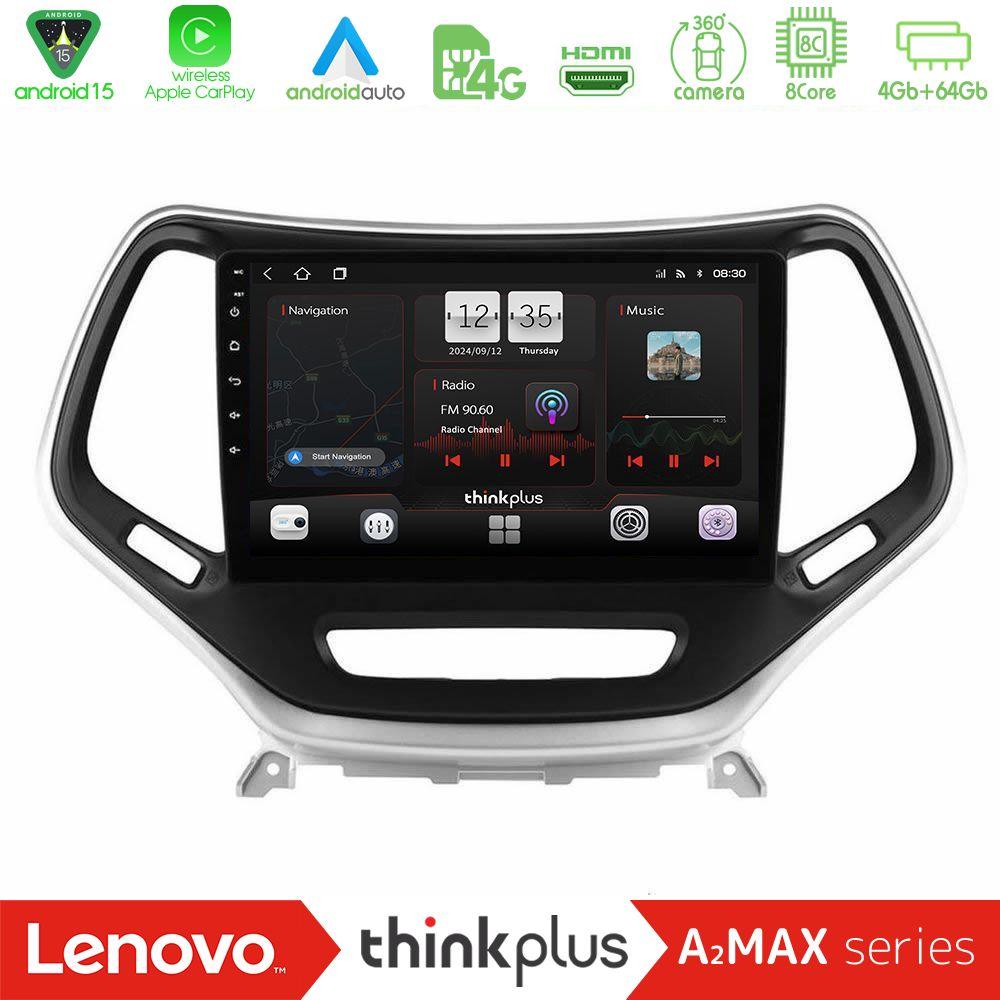 Lenovo Thinkplus A2MAX Series 8Core Android15 4+64GB  Jeep Cherokee 2014-2019 Navigation Multimedia Tablet 9" (Ασημί Χρώμα) - U-SQY-JP0077S
