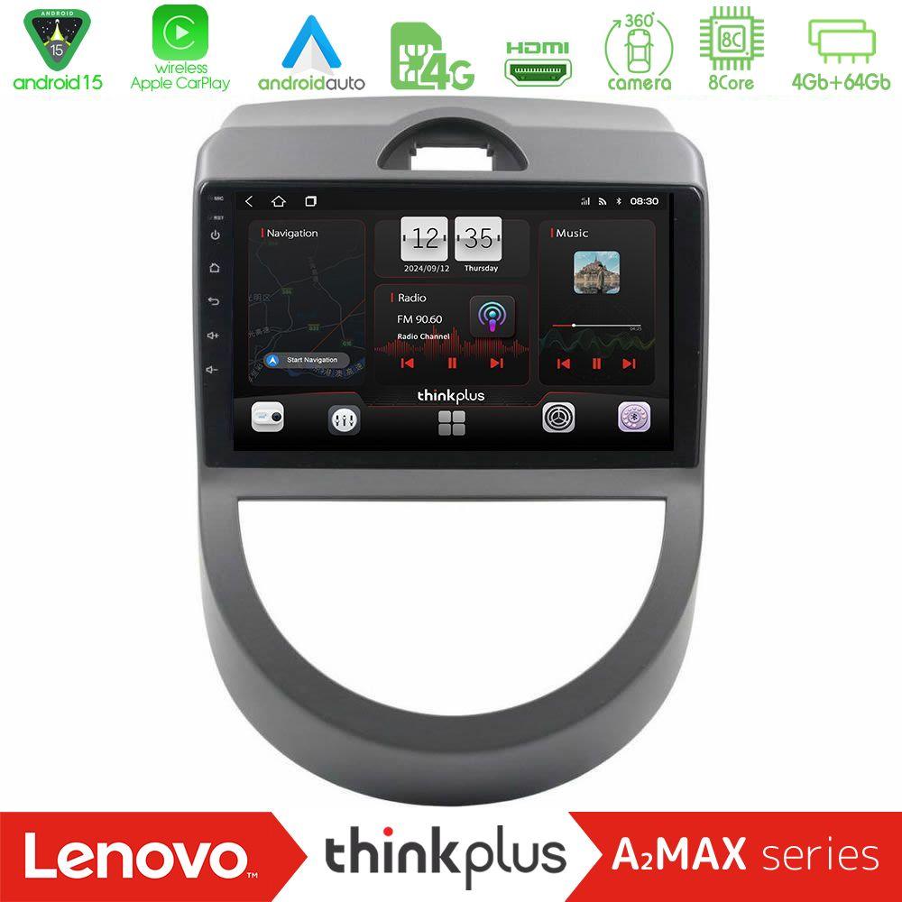 Lenovo Thinkplus A2MAX Series 8Core Android15 4+64GB Kia Soul 2009-2011 Navigation Multimedia Tablet 9" - U-SQY-KI0814