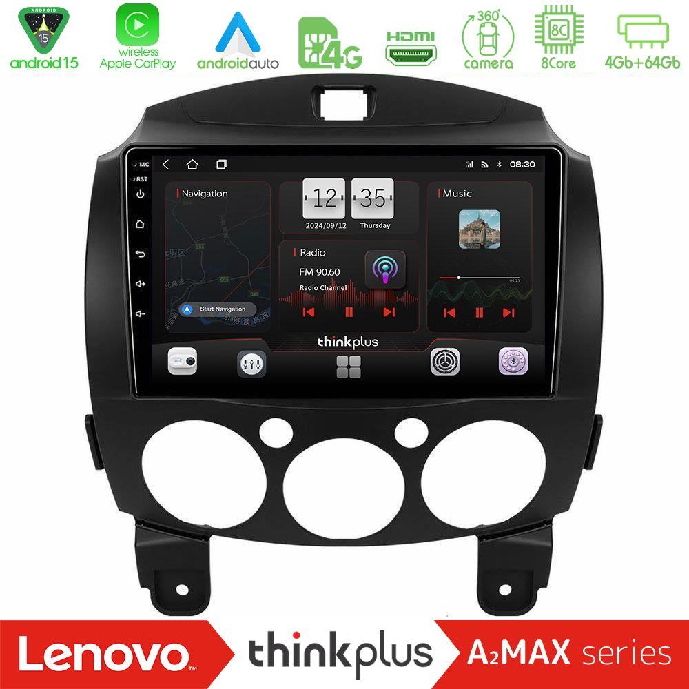 Lenovo Thinkplus A2MAX Series 8Core Android15 4+64GB  Mazda 2 2008-2014 Navigation Multimedia Tablet 9" - U-SQY-MZ0667