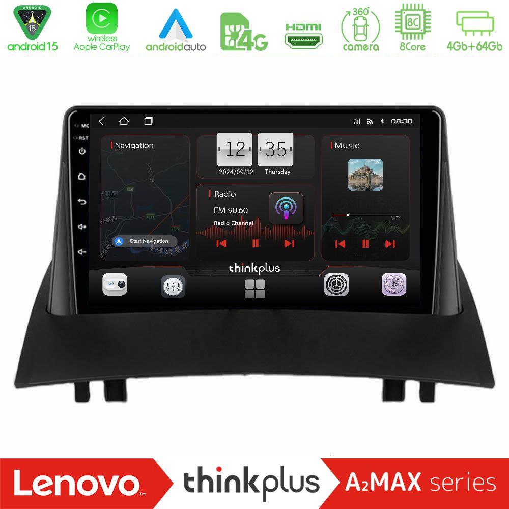 Lenovo Thinkplus A2MAX Series 8Core Android15 4+64GB  Renault Megane 2 2002-2008 Navigation Multimedia Tablet 9" - U-SQY-RN0717