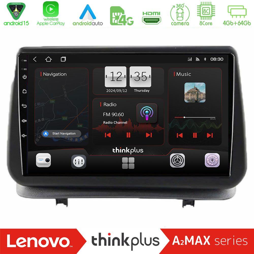 Lenovo Thinkplus A2MAX Series 8Core Android15 4+64GB Renault Clio 2005-2012 Navigation Multimedia Tablet 9" - U-SQY-RN1157