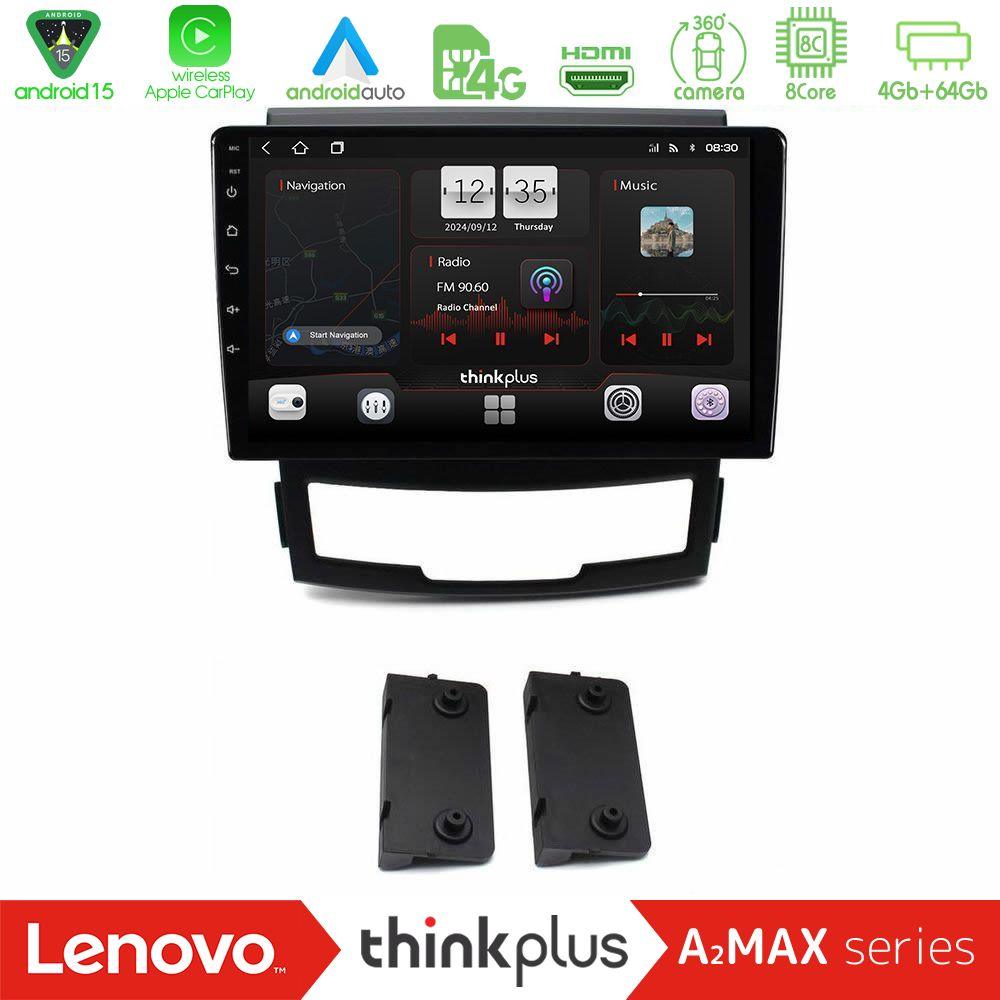 Lenovo Thinkplus A2MAX Series 8Core Android15 4+64GB Ssangyong Korando 2010-2014 Navigation Multimedia Tablet 9" - U-SQY-SY0896