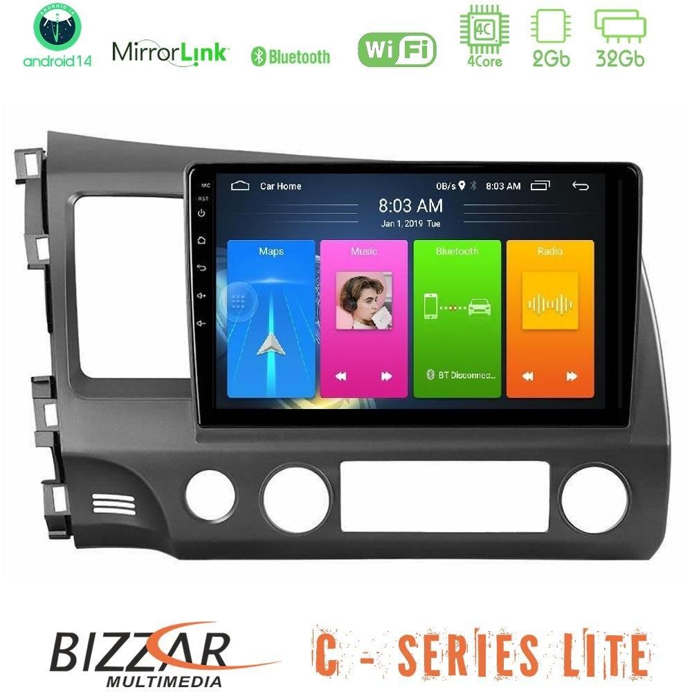 Bizzar C Series Lite 4Core Android14 2+32GB Honda Civic 2006-2011 Navigation Multimedia Tablet 10" - U-C-HD0242