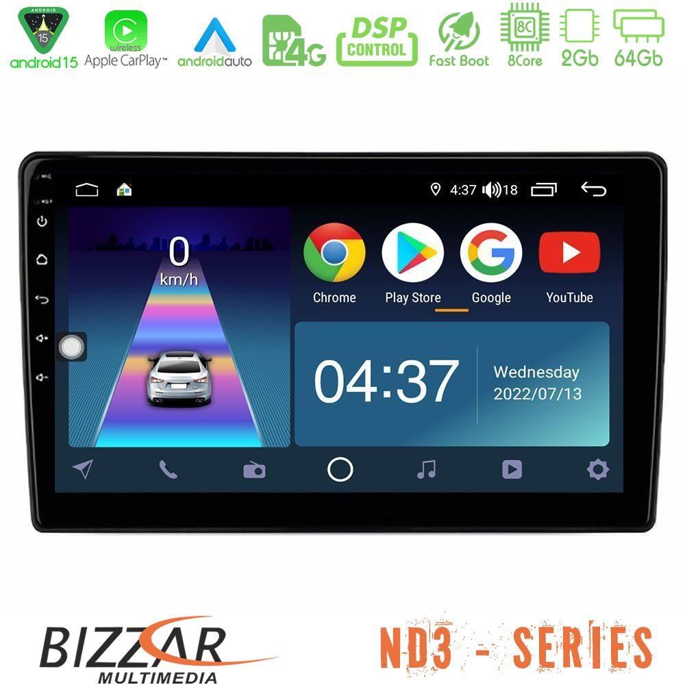 Bizzar ND3 Series 8Core Android15 2+64GB Navigation Multimedia Tablet 9" με Carplay & Android Auto - U-ND3-855