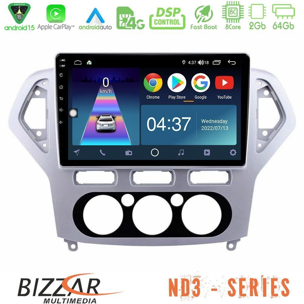 Bizzar ND3 Series 8Core Android15 2+64GB  Ford Mondeo 2007-2010 Manual A/C Navigation Multimedia Tablet 10" - U-ND3-FD0919